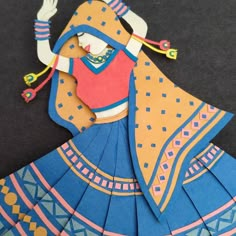 Instagram@crafty_realm Cardboard Cutout Art, File Decoration, Cut Paper Illustration, School Board Decoration, Diy Earrings Easy, Preschool Arts And Crafts, Paper Dress, Handmade Paper Crafts, Wall Hanging Crafts