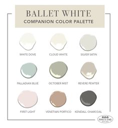 the different shades of white and gray are featured in this color palette for your home