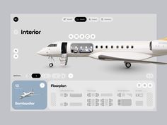 an airplane is shown on the screen with information about it and how to use it