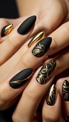 Christmas Gothic Nails, Indian Inspired Nails, Witchy Nails Almond, Occult Nails, Nail Parlour, Almond Acrylic, Cute Nail Polish, Witchy Nails, G Nails