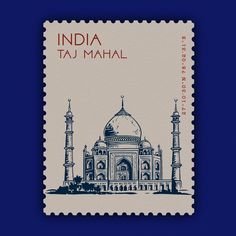 Taj Mahal Stamp 🕌 . . #artistsofinstagram #groovyart #groovydesign #brightcolors#cuteart #illustration #womenillustrators #digitalart #procreateart #technicolor #cozyart#goodvibes #india #dtiyschallenge #illustrationartist #illustratorsofinstagram #womenofillustration #womenwhoillustrate #stamp #postagestamps #ladieswhodesign #tajmahal #architecturedrawing #creativewomenclub Taj Mahal Tattoo Ideas, Taj Mahal Tattoo, Taj Mahal Illustration, Taj Mahal Drawing, Stamp Tattoo, India Architecture, Taj Mahal India, Case Ideas, Post Stamp