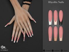 LVNDRCC's Rhyolite Nails #french #nail The Sims Mods, Sims 4 Cc Nails, Elegant French Manicure, Mods The Sims 4, Cc Nails, Sims 4 Cheats, Sims 4 Tattoos, Sims 4 Piercings