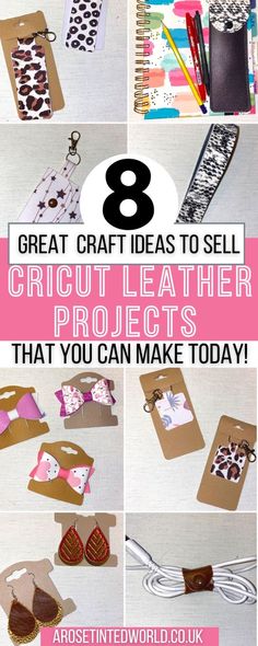 the 8 great crafts to sell cricut leather projects that you can make today