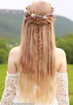 Unique Wedding Hairstyles, Medieval Hairstyles, Graduation Hairstyles, Bohemian Hairstyles, Cool Braid Hairstyles, Long Hair Updo, Princess Hairstyles, Long Blonde, Braids For Long Hair