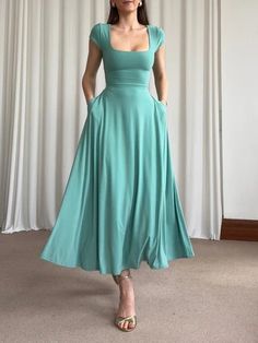 Emma Dress – AYM USD Audrey Dress, The Hardest Part, Neckline Designs, Midi Length Skirts, Layered Skirt, Dress Gift, Organic Fabrics, Corset Style, Maxi Dress With Sleeves