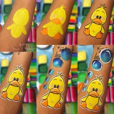 Pictorial🐥🎨 • •  #bodyart #bodypaint #babyduck #armart #armpainting #bodyartist #pictorial #babychick #ashliesfaceandbodyart #facepainter… Easter Face Paint, Face Painting Images, Arm Art, Belly Painting, Easy Art Projects