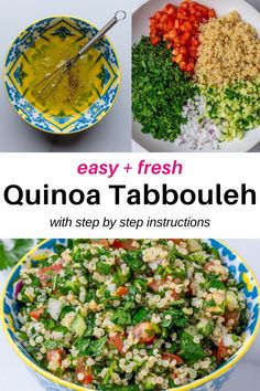 easy and fresh quinoa tabboule with step by step instructions