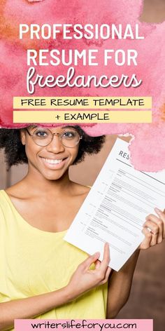 How to Create a Freelance Writing Resume + Template Writer Resume, Writing Resume, Skills Resume, Career Building, Resume Template Examples, Writing Projects, Create A Resume, Freelance Writing Jobs, Template Resume