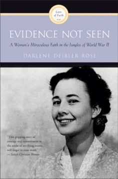 the cover of evidence not seen, featuring a smiling woman's face in black and white