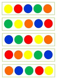 an image of different colored dots on a white background