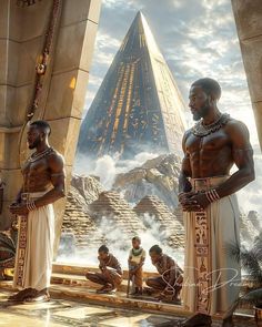 Black Power Art, Egypt Concept Art, African Mythology, Black Royalty, Black God, Ancient Egypt Art, Egypt Art