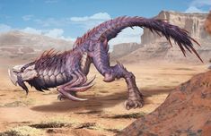 an image of a dragon in the desert