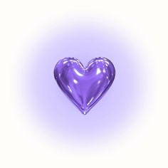 a purple heart shaped object on a white background