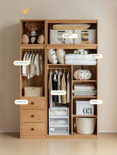 an organized closet with clothes and other items labeled in the words'what do you think? '