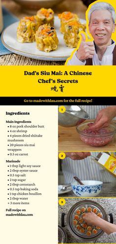 Learn to make authentic Siu Mai, a classic dim sum dish. This recipe, refined by my dad—a seasoned Chinese chef—takes you step-by-step through folding and steaming pork and shrimp dumplings in just 260 minutes. Dive into the full recipe and enjoy perfect homemade Siu Mai by visiting our blog. Siu Mai, Steamed Dumplings, Chicken With Olives, Marinade Sauce, Shiitake Mushrooms, Kitchen Smells