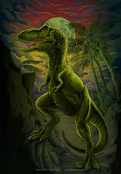 an image of a dinosaur in the jungle