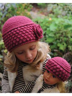 Inspired by classic, timeless style of the past this cute vintage design will keep you warm and cozy during cold seasons. Includes instructions for 6 sizes of hats ranging from 18" dolls, infants, toddlers, tweens and adults! Made using worsted-... Baby Hats Pattern, Annie's Crochet, Crochet Summer Hats, Crochet Beanies, Hat Crochet Pattern, Crocheted Hats, Crochet Terms, Crochet Beanie Hat, Crochet Doll Clothes