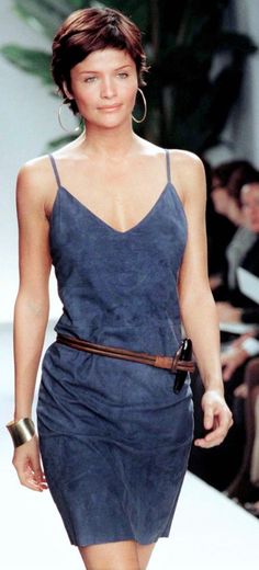 Helena Christensen - Ralph Lauren,  spring/summer 1997 Minimalist Moda, Haircut And Color, Short Pixie Haircuts, Hell Yeah, Grunge Hair