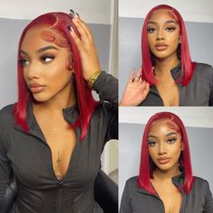 PRICES MAY VARY. 🍷99J burgundy lace front wigs human hair quality: HD lace front wigs human hair, lace Not stained when bob wig toned, burgundy bob wig human hair 9A quality glueless lace frontal wigs pre plucked, cut from young donor, cuticle one direction aligned 🍷13x4 burgundy lace front bob wigs human hair lace type: 13x4 real frontal wigs human hair HD lace nude see through,bigger parting space 13x4 everywhere,burgundy red bob wig human hair easy to blend in any skin, you can part it to a Red Bob Wig, Red Bob, Bob Lace Front Wigs, Lace Front Wigs Human Hair, Red Wigs, Hair Bob, Wigs Human Hair, Straight Lace Front Wigs, Burgundy Lace