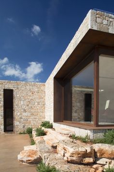 a building made out of rocks and stone