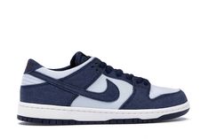 Nike SB Dunk Low Binary Blue - 854866-444 - US All Jordan Shoes Stadium Goods, Nike Dunk Navy Blue And White, Nike Dunks High Dark Blue, Nike Leather, Trendy Shoes Sneakers, Nike Sb Zoom, Nike Sb Dunk Low, Shoes Sneakers Nike, Cute Nike Shoes