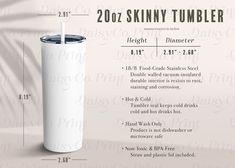 Tumbler Size Chart, Tumbler Mockup, Branding Mockups, Tumbler With Straw, Frame Set, 20oz Tumbler, Mockup Design, Mock Up, Feel Confident