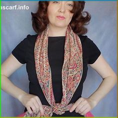 This is a guide to styling a large silk scarf. Learn how to wear a silk scarf in different ways with this fun fashion tutorial. Silk Scarf Tutorial, Tying Scarves, Wear A Silk Scarf, Silk Scarf Tying, Silk Scarf Style, Large Silk Scarf, Long Silk Scarf, Fabric Necklace