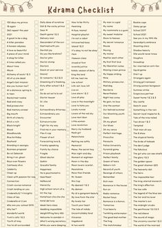 a printable list for karama checklist