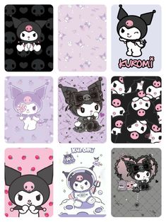 several different pictures of cats and kittens in various colors, with the words hello kitty on