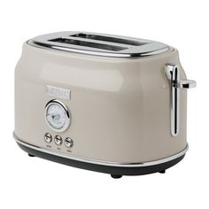 an image of a toaster that is on the white background with silver trimmings