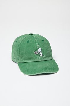 Washed cotton paneled dad cap topped with a Snoopy icon at the front. Fitted with an adjustable strap closure and a curved brim. Features Snoopy motif dad hat Paneled construction Adjustable closure Content + Care 100% Cotton Spot clean Imported Size Circumference: Adjustable | Peanuts Snoopy Tennis Washed Dad Hat in Green at Urban Outfitters Urban Outfitters Casual Cotton Hat, Urban Outfitters Casual Hats, One Size Fits Most, Urban Outfitters Casual Hat With Curved Brim, Urban Outfitters Adjustable Cotton Hat, Urban Outfitters Casual Curved Brim Hat, Casual Urban Outfitters Hat One Size, Casual Hats From Urban Outfitters, One Size Fits Most, Casual Hats By Urban Outfitters, Casual Adjustable Hats From Urban Outfitters