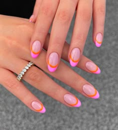 Spring Break Nails, Orange Nail, Summer Nail Art, Broken Nails, Summery Nails, Nails 2023, Neon Nails, Beach Nails, Fire Nails