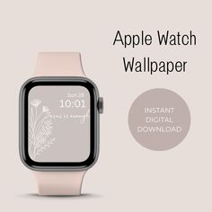 the apple watch wallpaper is displayed with an image of flowers