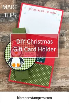 a christmas gift card holder with the text make this diy christmas gift card holder