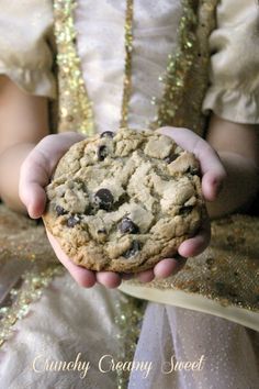 a close up of a person holding a cookie