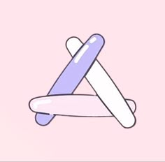 an image of two objects that are in the shape of a triangle on a pink background