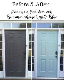 before and after painting our front door