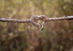 a rope with two rings attached to it