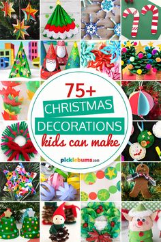 75 christmas decorations kids can make with their own handmade items - click to see more