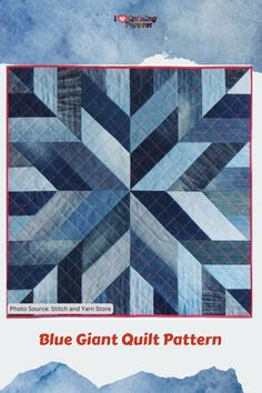 Blue Giant Quilt Pattern Demin Quilts Free Pattern, Blue Jean Quilts Patterns, Jean Quilt Ideas Simple, Free Quilt Patterns For Men, Denim Quilt Patterns Free, Jean Quilt Patterns, How To Make A Jean Quilt, Jeans Quilt, Jean Quilts Patterns Recycled Denim