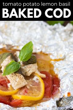 Looking for a simple and delicious dinner idea? Try out these flavorful baked cod recipes in foil packets for the oven. These recipes are incredibly easy to make and require minimal clean-up. The tender cod fillets are seasoned to perfection and cooked to flaky perfection in just minutes. Whether you're meal prepping or hosting a dinner party, these baked cod foil packets are sure to impress. Enjoy a healthy and tasty meal with these convenient recipes that lock in all the flavors while keeping Easy Oven Meals, Cod With Tomatoes, Oven Meals, Baked Chicken Drumsticks, Foil Packet, Baked Dinner, Whipped Feta