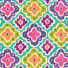 an abstract floral design in bright colors