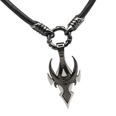 Horn Pendant Necklace, Black Leather Necklace, Mens Necklace, Silver Necklaces Women, A Bull, The Bull, Men's Necklace, Crystal Necklace Pendant, Mens Accessories Fashion