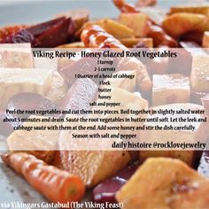 a recipe for making honey glazed root vegetables