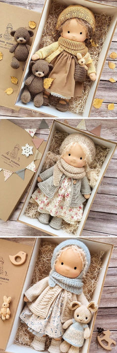 an open box with two dolls in it