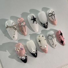 Nail Pink Design, Nail Art Birthday, Nails Design Long, Chinese Nails Designs, Xiaohongshu Nails, Nails Chinese, Nails Kpop, Nail Art Aesthetic, Chinese Nails