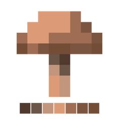 an image of a mushroom with brown and tan colors on it's face, as well as the color swatches