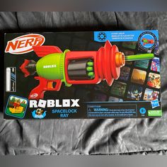 the nerf roblax toy is in its box