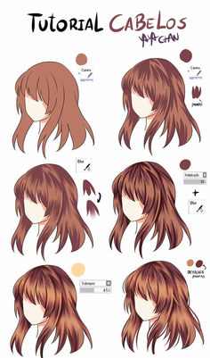 Anime Hair Color, How To Draw Anime, Pelo Anime, Hair Sketch, Hair Drawing, Draw Anime, How To Draw Anime Hair