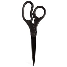 a pair of black scissors on a white background